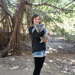 Alisa mit einem Koala